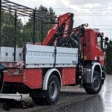 Renowacja metalowego stojaka straż pożarna – lakierowanie proszkowe