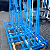 Wykończony element stalowy malowany proszkowo w kolorze RAL 5015 – Lakiernia Koczargi